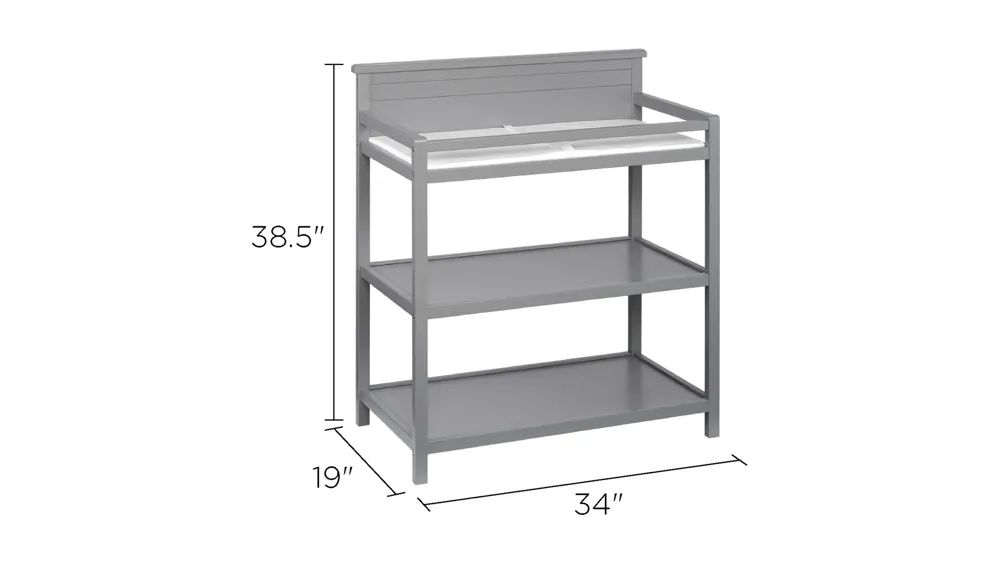 Harper Changing Station with Pad Dimensions