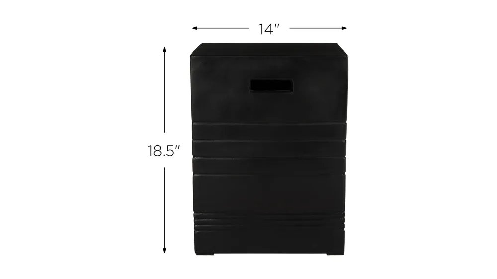 Monterey Outdoor Concrete Accent Stool Dimensions