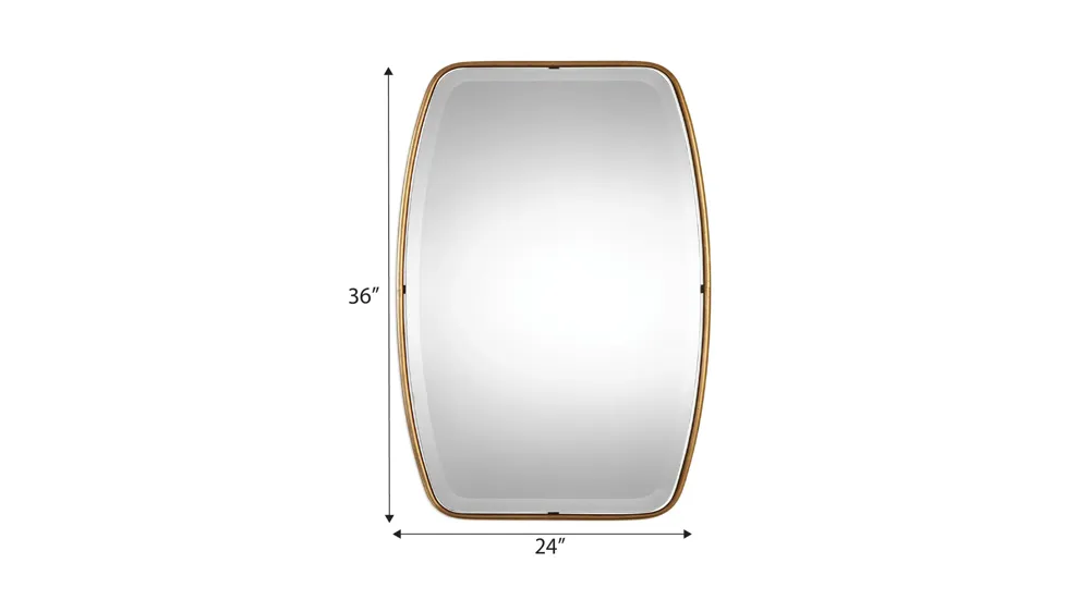 Canillo Antiqued Gold Mirror Dimensions