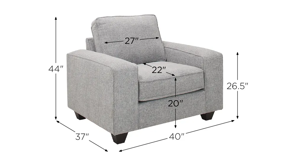 Alston Chenille Chair Dimensions