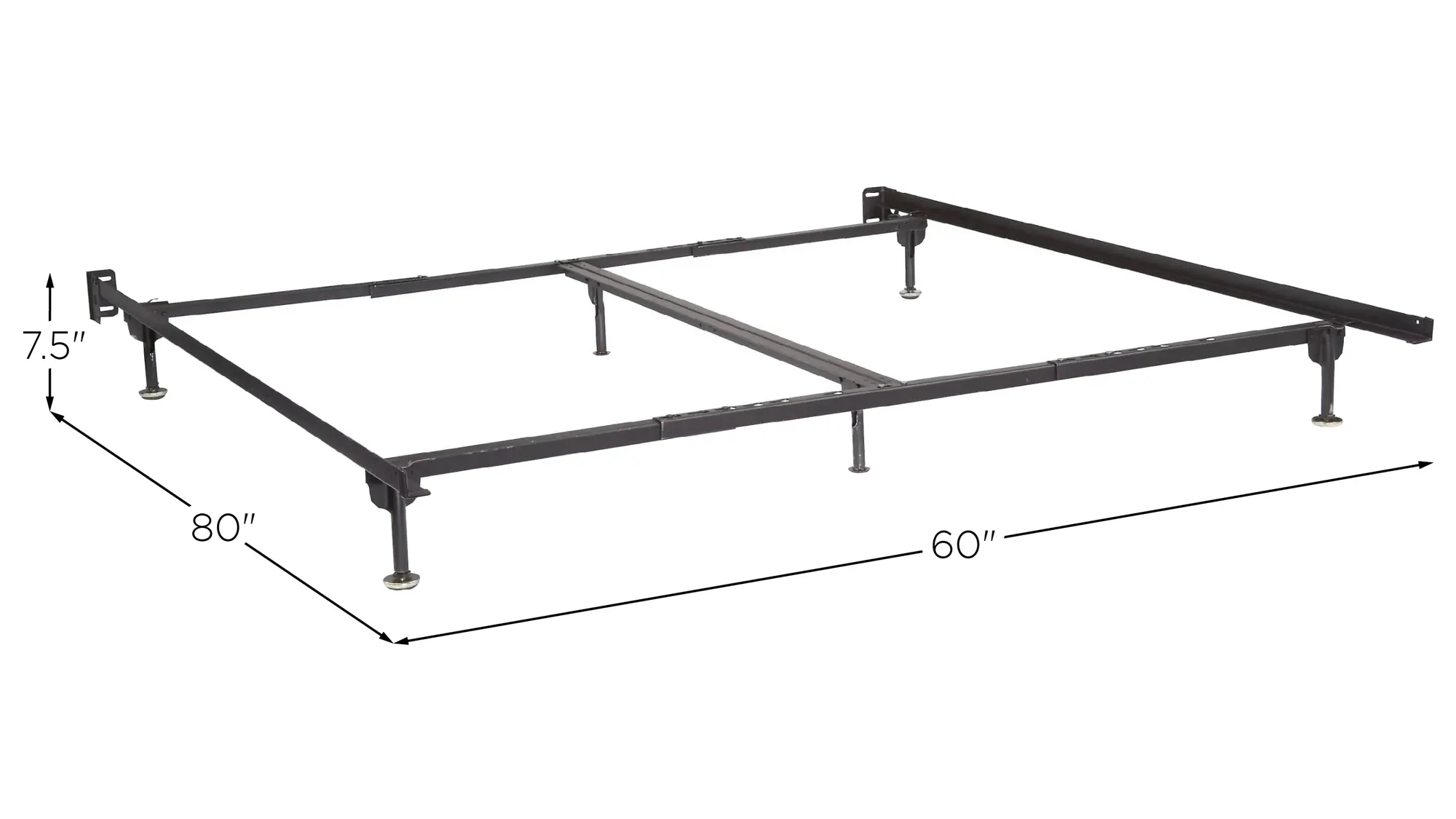 Adjustable Bed Frame w/ Glides - Queen/King