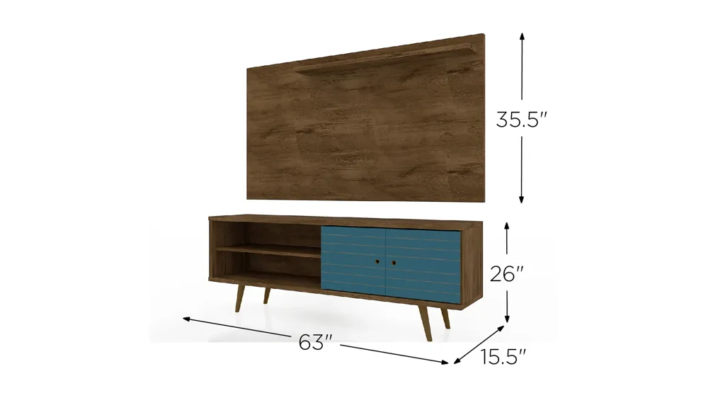 Liberty 62" TV Stand and Panel Dimensions