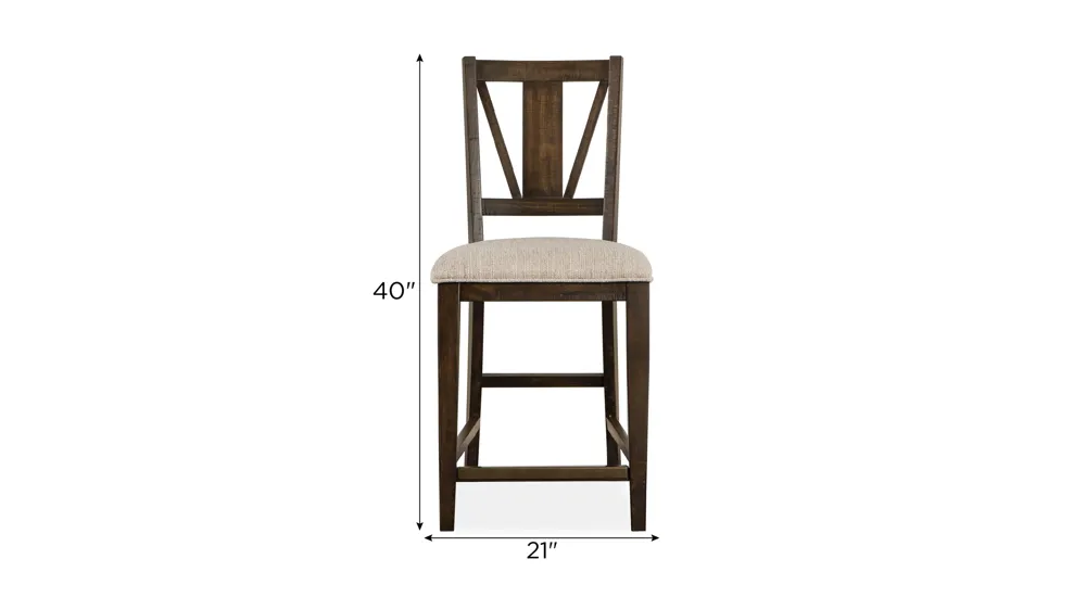 Westley Falls Counter Chair- Set of 2 Dimensions