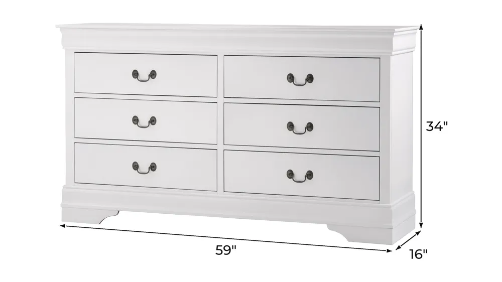 Edina Bedroom Dresser Dimensions