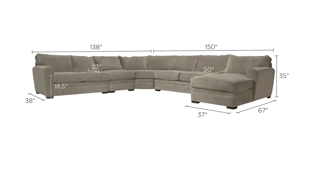 Artemis II 5-pc. Sectional Dimensions