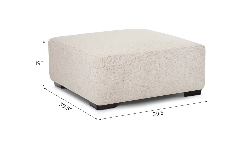 Carter Cocktail Ottoman Dimensions