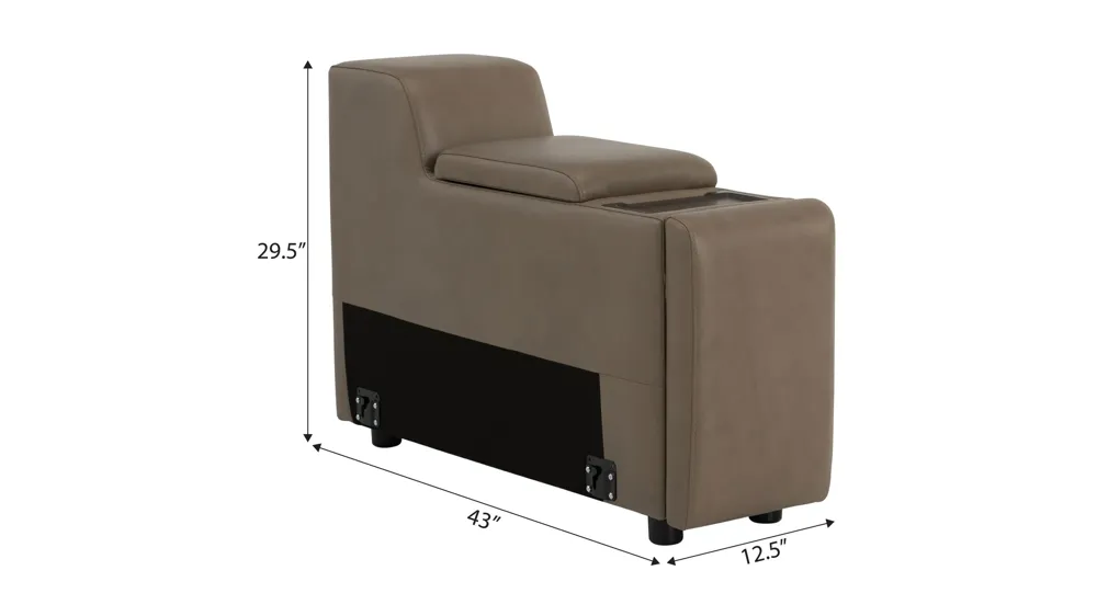 Tucker Leather Console w/ Wireless Charging Dimensions