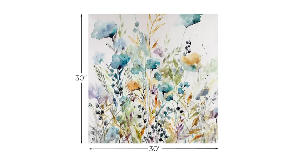 Blooming Wild Framed Wall Art Dimensions