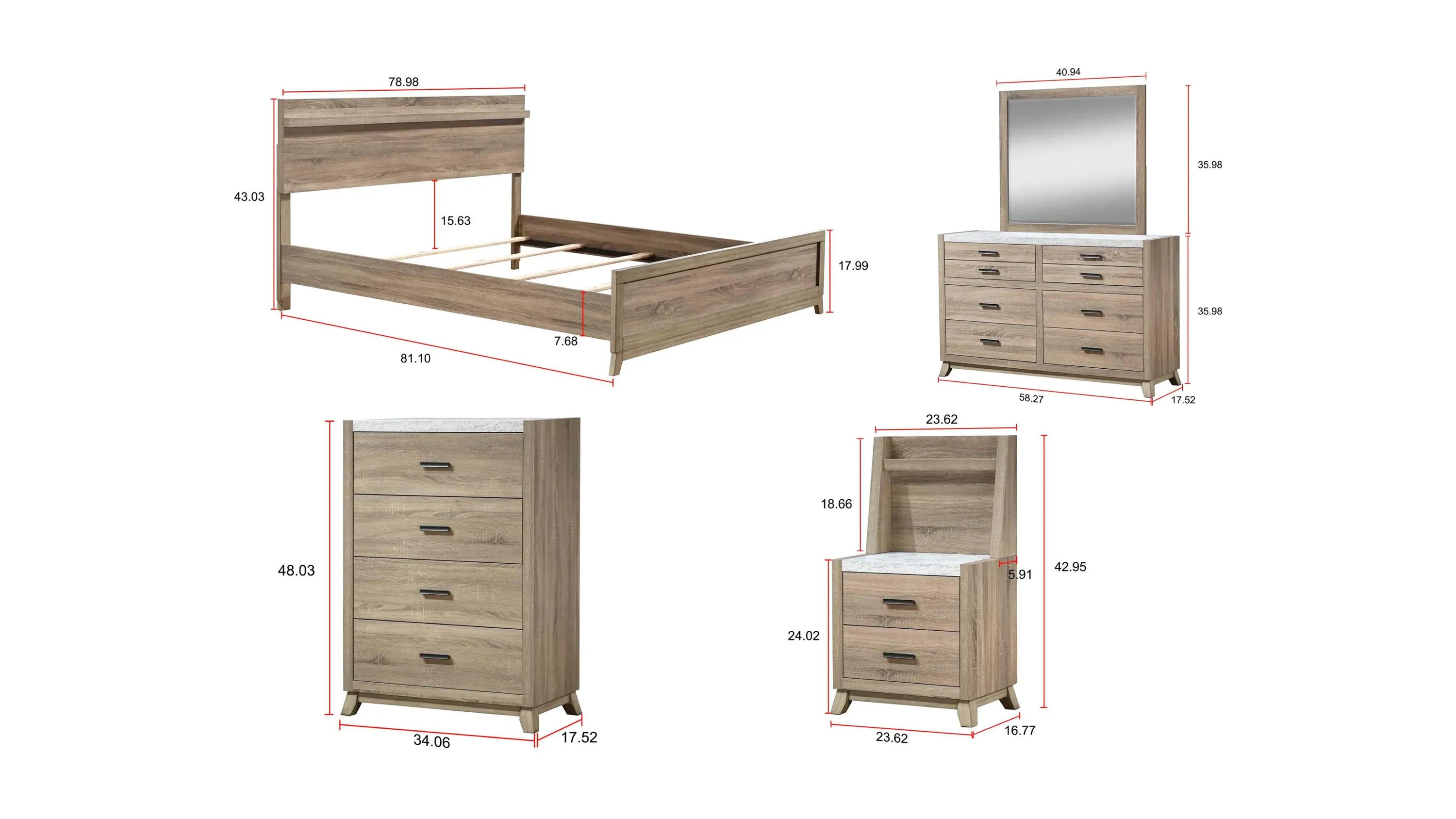 Tilston 6-pc. Bedroom Set | Raymour & Flanigan