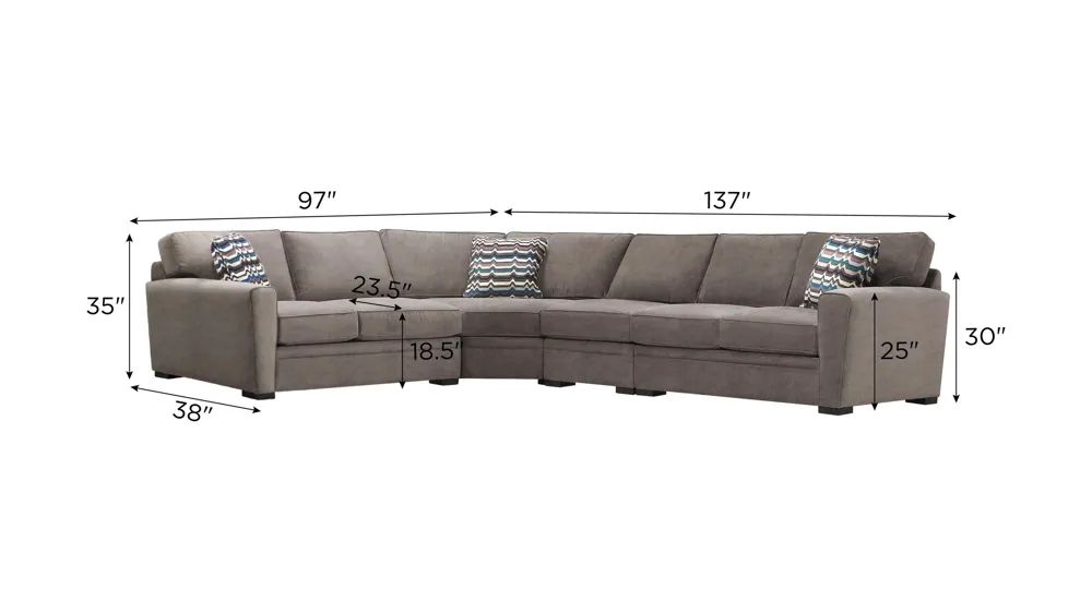 Artemis II 4-pc. Sectional Dimensions