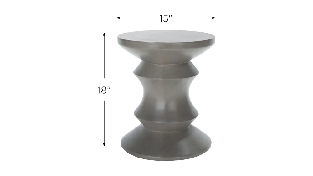 Palmdale Outdoor Concrete Accent Stool Dimensions
