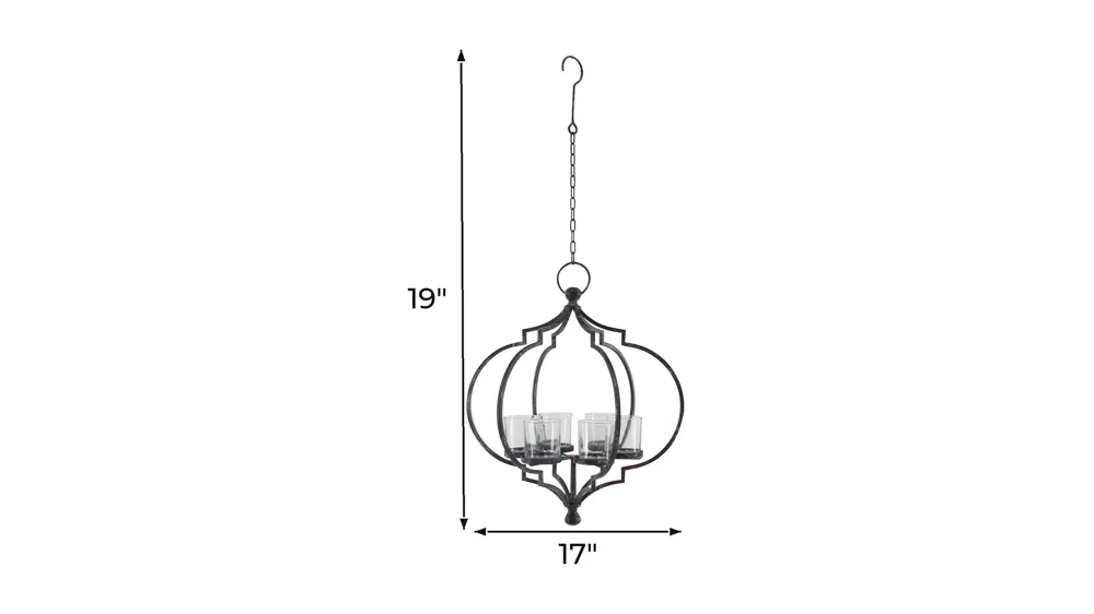 Ivy Collection Slobodan Candle Holder Dimensions