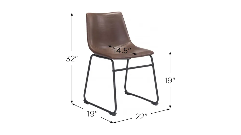 Smart Dining Chair: Set of 2 Dimensions