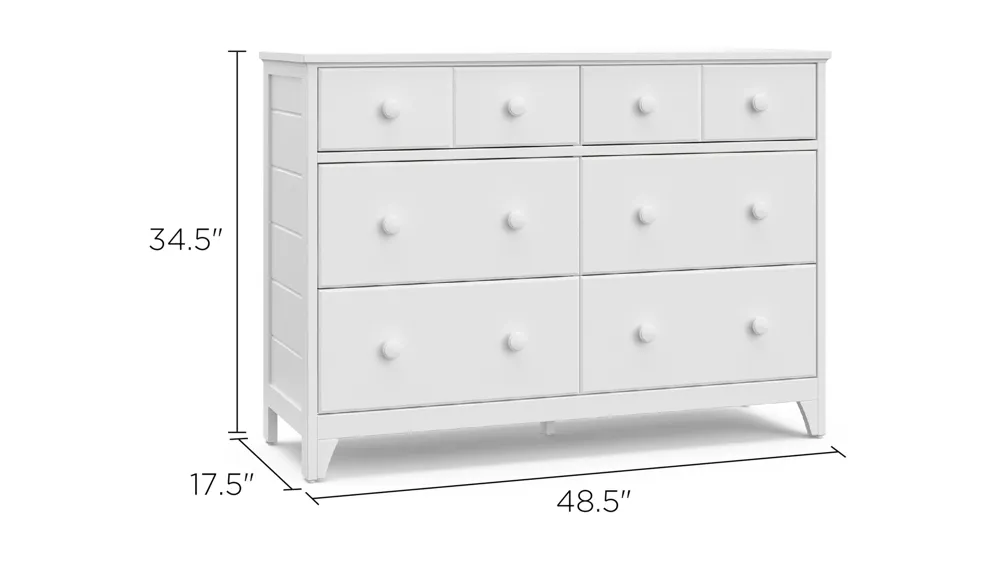 Moss 6-Drawer Dresser Dimensions