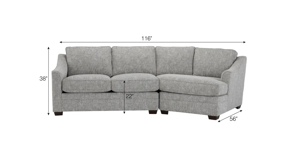 Fairhaven 2-pc. Sofa Cuddler Dimensions