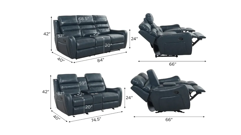 Keegan Living Room Set Dimensions
