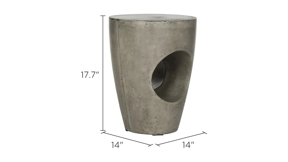 Aishi Indoor/Outdoor Modern Accent Table Dimensions