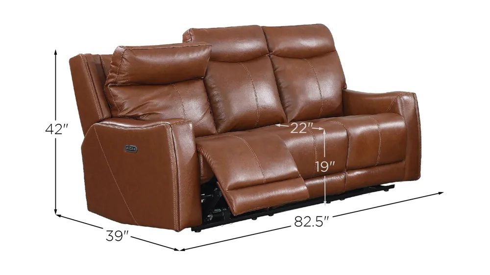 Natalia Power Recliner Sofa Dimensions