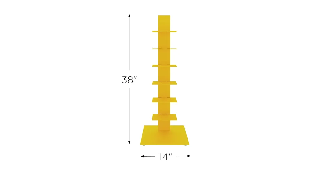 Sapiens 38" Bookcase Tower Dimensions
