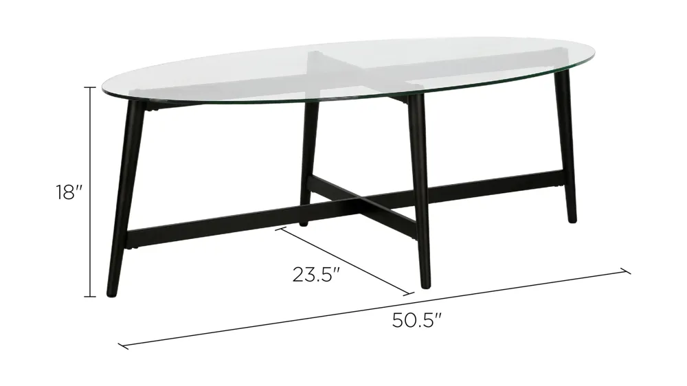 Lynn Oval Coffee Table Dimensions