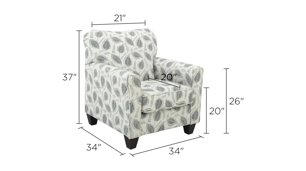 Saige Accent Chair Dimensions