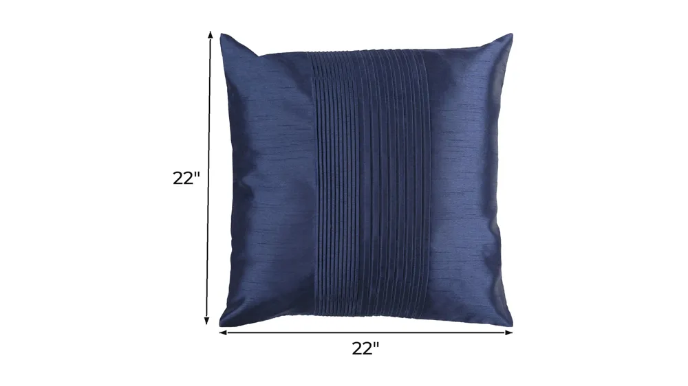 Solid Pleated 22" Throw Pillow Dimensions