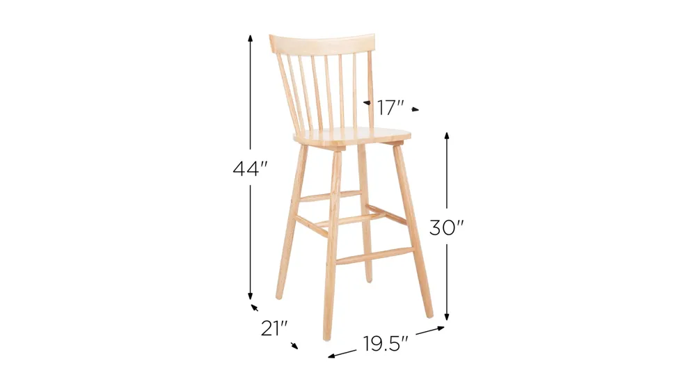 Neeses Bar Stool - Set of 2 Dimensions