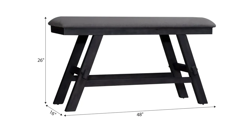 Timothy Counter-Height Dining Bench Dimensions