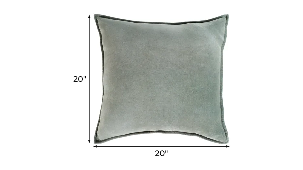 Cotton Velvet 20" Throw Pillow Dimensions