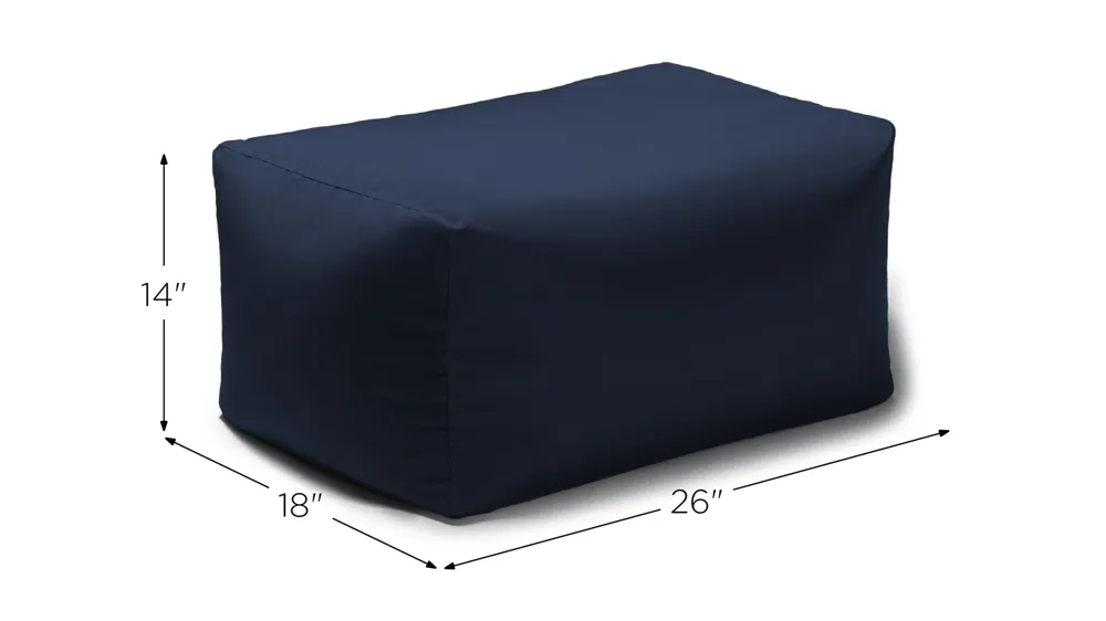 Lamont Outdoor Bean Bag Ottoman Dimensions