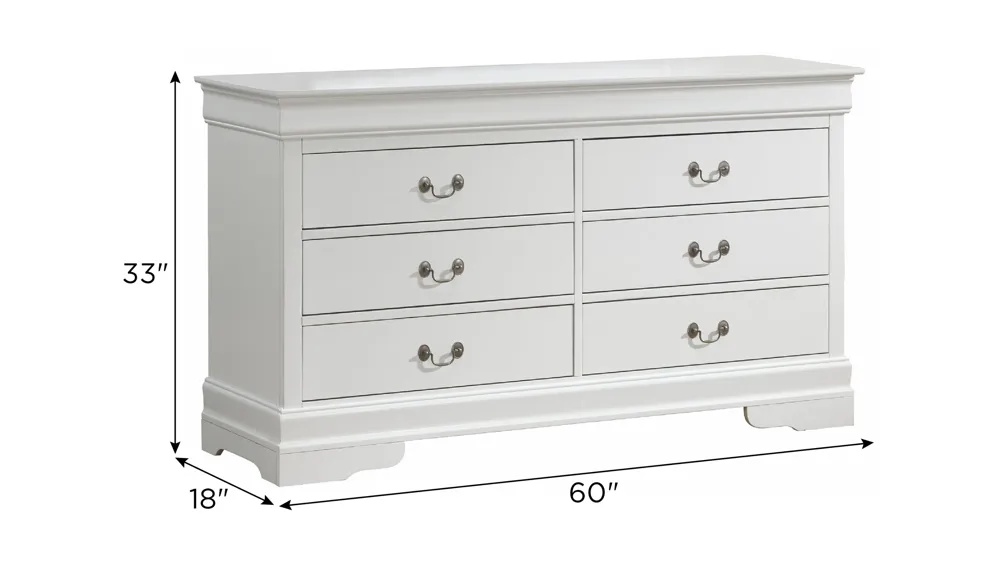 Rossie Bedroom Dresser Dimensions