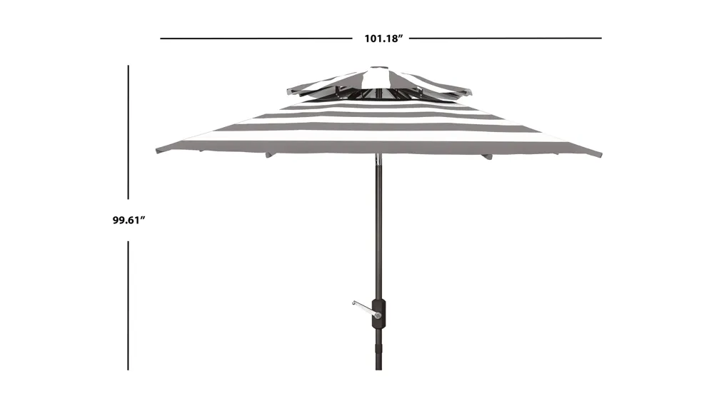 Marcie Fashion Line 9 ft Double Top Umbrella Dimensions