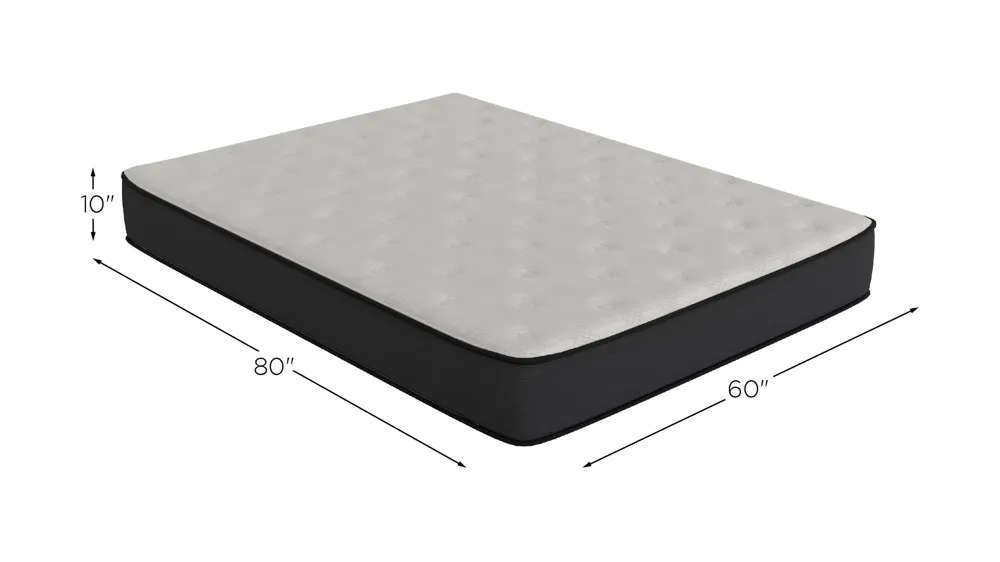SleepInc. 10-inch Medium Hybrid Mattress in a Box Dimensions