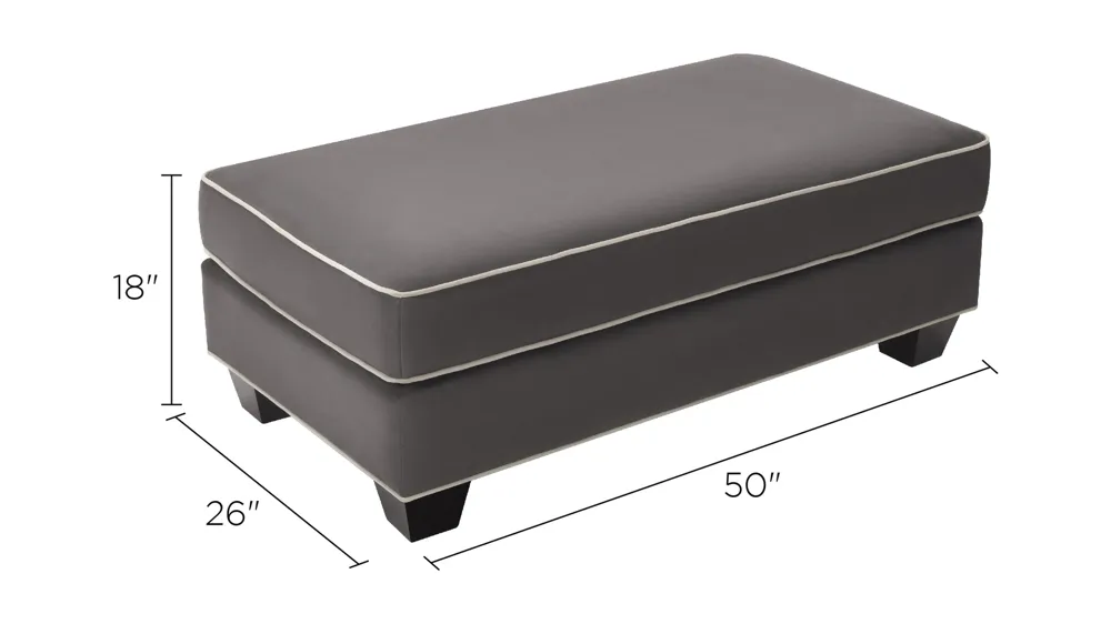 Briarwood Chair-and-a-Half Ottoman Dimensions