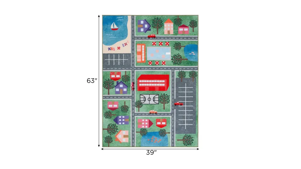 Binghamton Kids' Playhouse Rug Dimensions