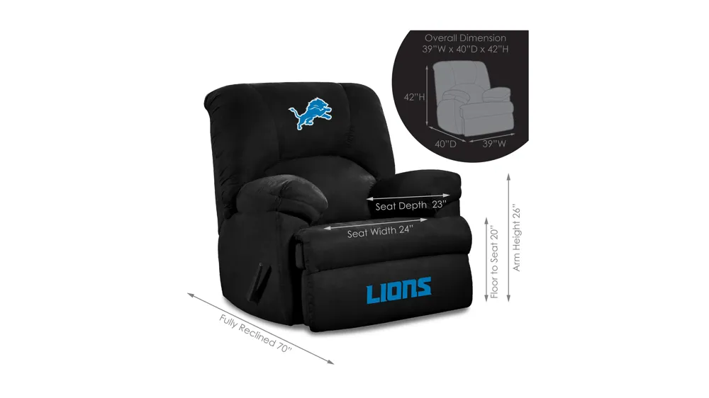 NFL Manual Recliner Dimensions
