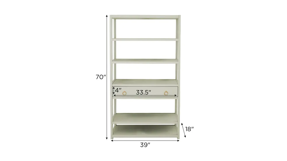 East End Accent Bookcase Dimensions