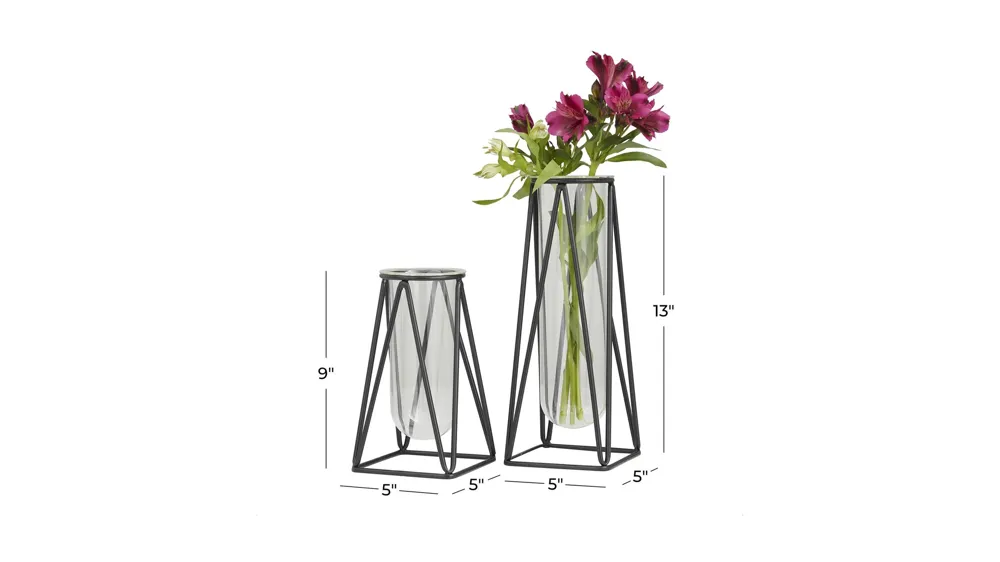Ivy Collection Kurdika Vase Set of 2 Dimensions