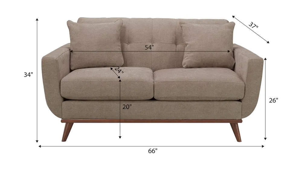 Milo Loveseat Dimensions
