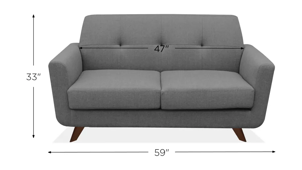 Partridge Loveseat by OfficeSource Dimensions