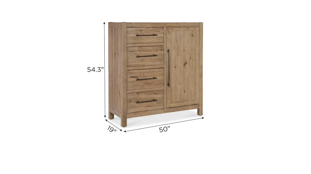 Vineyard Row Four Drawer Door Chest Dimensions