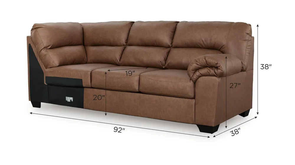 Livingstone Right Arm Facing Sofa w/Return Dimensions