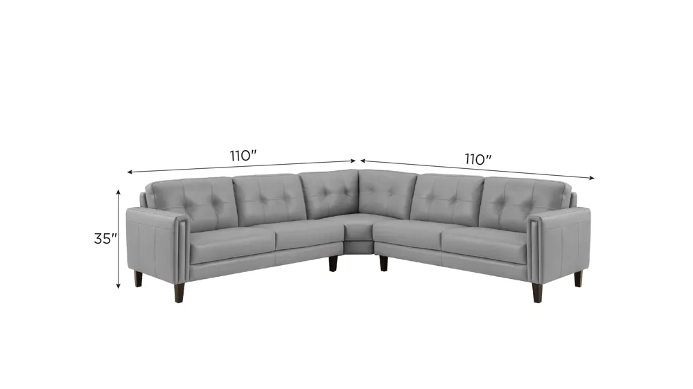 Salerno 3-pc. Sectional Dimensions