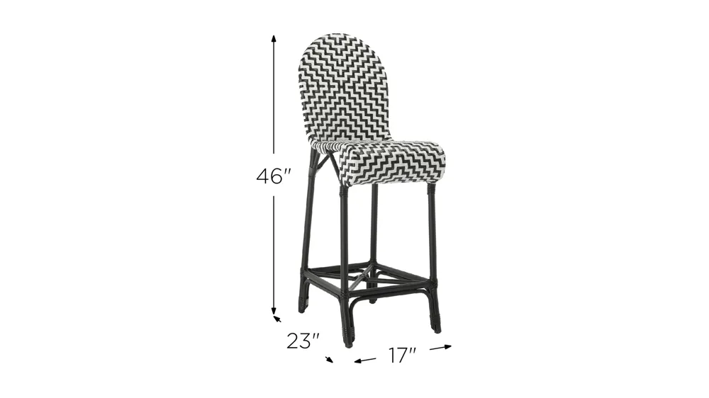 Akita Outdoor Bar Stool Dimensions