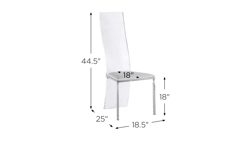 Layla Side Chair - Set of 2 Dimensions