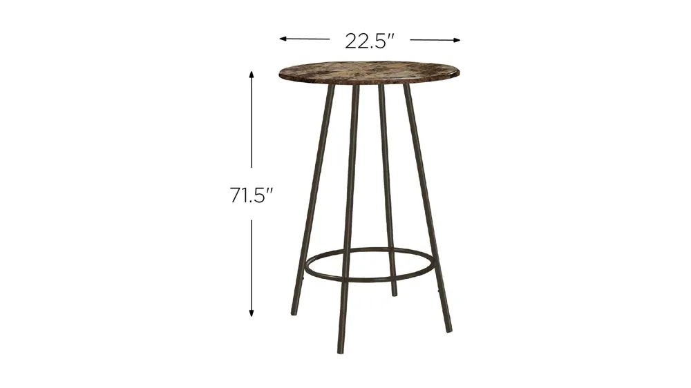 Monarch 30" Bar Table Dimensions