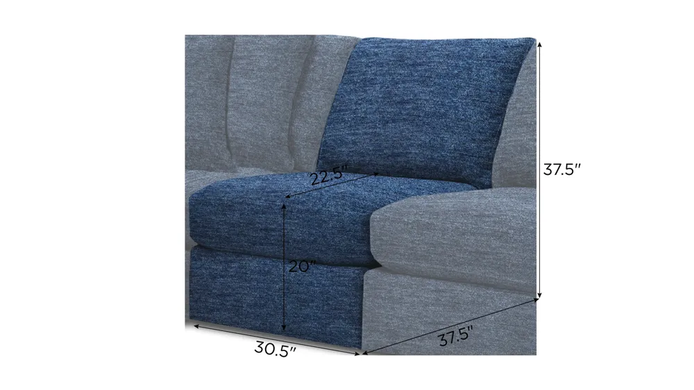 Nappily Armless Chair Dimensions