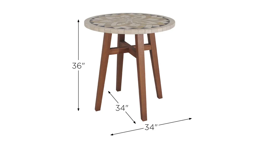 Bullard Outdoor Balcony Height Table Dimensions