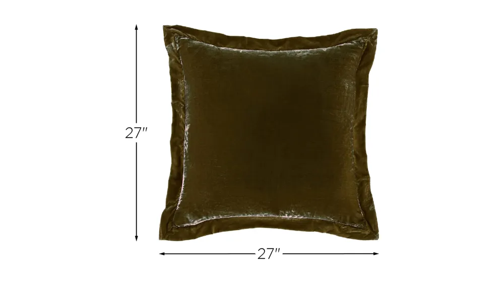 Stella Silk Velvet Flanged Euro Sham Dimensions
