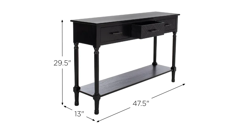 Jovie 3 Drawer Console Table Dimensions